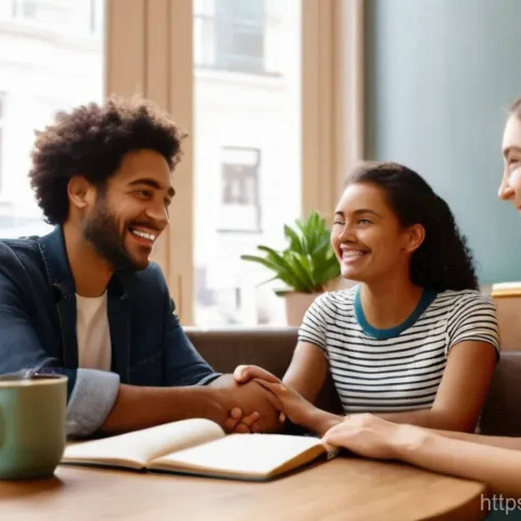 민법 총칙 개념 - **Image Prompt 1: "The Fabric of Everyday Agreements"**
A diverse group of three young adults (t...